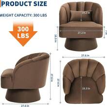 Living Room Chairs - Coffee-velvet - View 2