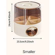 360° Rotating Rice Box - Airtight Dry Food Storage Container, With 6 Independent Compartments, Large Capacity Grain Box, Moisture-Proof Kitchen Food Container, - Multicolor - View 12