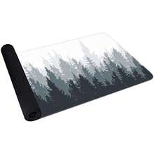 Mouse Pad Gaming XXL - TEKXDD Extended Alfombrilla de Ratón Gamer 800mm*400mm Base de Goma Antideslizante Mouse Mat para Computadoras PC y Laptops (Bosque) - Bosque - Ver 4