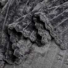 PALASSI de Flannel Raya Ancha, Frazada Suave y Caliente para Cama o Sofa, Distintos Colores y Tamaños Disponibles, Manta con Fíbras Premium de Poliéster. (, )(Gris Oscuro Individual) - Multicolor - Ver 7