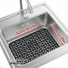 矽膠水槽墊，廚房水槽底部保護墊，耐熱排水墊，防滑廚房水槽配件，衛生，廚房小工具 - 彩色 - 查看 26