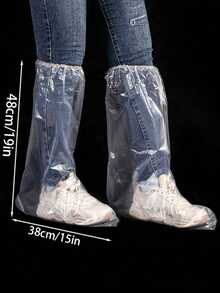 5pcs Reusable Anti-Slip Waterproof Rain Shoe Covers, Thick Disposable Rain Boots, Back To School Supplies, Summer Cooling, Beach, Travel Insulation, Galentines, Puppy, Carnival, Spring Summer Picks, Brides Maid Gifts, Room, Bedroom Decor, Bedroom Decor, Beach, Travel, For Men, For Women, Vacation - Multicolor - View 9