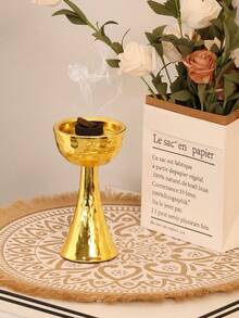 1 Peça/Conjunto Queimador de Incenso de Metal do Oriente Médio Árabe, Design Minimalista Martelado, Adequado para Ação de Graças/Natal/Dia das Mães, Também Adequado para Oração Doméstica, Decoração Doméstica, Decoração de Escritório, Decoração de Casamento, Exibição na Sala de Estar, Pode Ser Usado como Presente de Feriado, Presente de Aniversário, Presente de Formatura, Presente de Casamento, Presente para Namorada, Presente para Ela, Presente de Inverno - Multicolorido - Visão 11