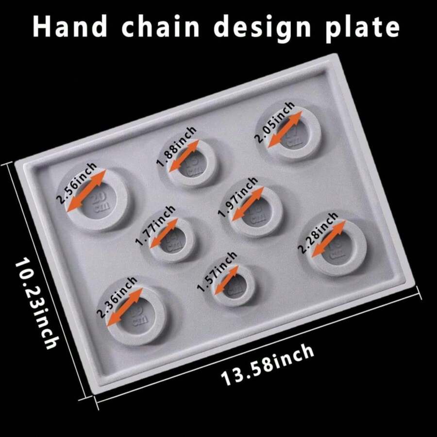 SXDMHYB Bead Plate, Bead Measuring Plate, Jewelry Design Tray, Bead Design Table, Suitable For Necklace, Jewelry Production, Design, Measurement, DIY Production - ColorA - View 1