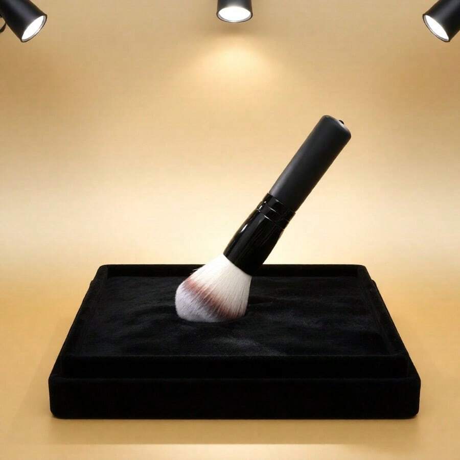 One Black Double-Headed Makeup BrushBlack Makeup Brush For Daily Makeup Application And Professional Useprofessional Beauty Tools - Multicolor - View 1