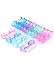 50pcs/Pack Small Nail Brushes, Cleaning Brushes For Removing Dust And Dirt On Nails, Multi-Functional Nail Care Brushes - Multicolor - View 6