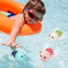 1 pieza Juguete de cuerda, Juguete de baño para bebé Tortuga que nada, Juguete de baño Tortuga que puede nadar en el agua, Juguete divertido para niños y niñas para jugar en la piscina (Se envían algunos accesorios al azar) - Multicolor - Ver 4