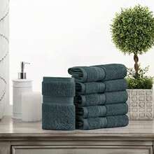 Superior, 900 Gram, Long-Staple Combed Cotton 6-Piece Set,(Face Towel Verde azulado) - Multicolor - Ver 5