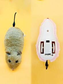 Wind-Up Mouse Toy, Interactive Chase Training, Realistic Simulation For Indoor/Outdoor Pet Entertainment, Suitable For Cats & Kittens. Color Sent Randomly (Not Suitable For Carpets) - Multicolor - View 7