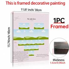 1件可定制浪漫情侣照片拼贴帆布画，可编辑爱情故事周年纪念装饰，房间装饰，定制海报，墙面艺术，照片打印，可定制商品，可选配画框 - 彩色 - 查看 16