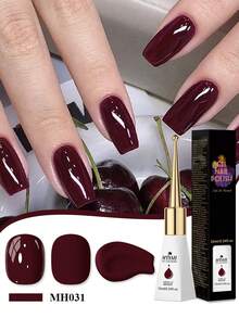 Mtssii 10ml Glass Bottle Cherry Red Nail Gel Polish Most Popular Autumn Winter Nail Supplies Varnish Semi Permanent Nail Art Manicure Soak Off LED UV Gel Nail Varnishes For Women GIfts - màu đỏ đậm - Xem 1