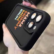 Colorful English Phone Case for  17 16 15 14 13 12 11 Pro Max XS Max X Soft Cover - Negro - Ver 6