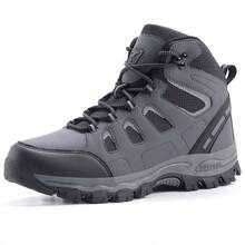 Comfy High Top Hiking Shoes For Plus Size Men - Anti-Skid And Lace Up For Hunting, Camping, And Trekking