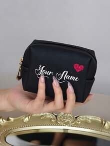 Customized Small Cosmetic Case, Lipstick Zipper Storage Bag, Travel Toiletry Bag, Coin Purse, Cosmetics Storage Box, Waterproof And Cute Travel Toiletry Storage Bag, Suitable For Women And Girls ​