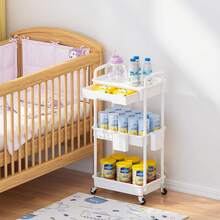 Storage Island & Carts - White - View 8