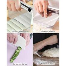 XGE3 Piezas Etulas Reteria Alisador De Paste Ras Para Reteria Adecuado Para La Panadería Familiar y Para Uso esional Se Puede Didir Pan Pizza o Pastelería - Plataverdeblanco - Ver 5