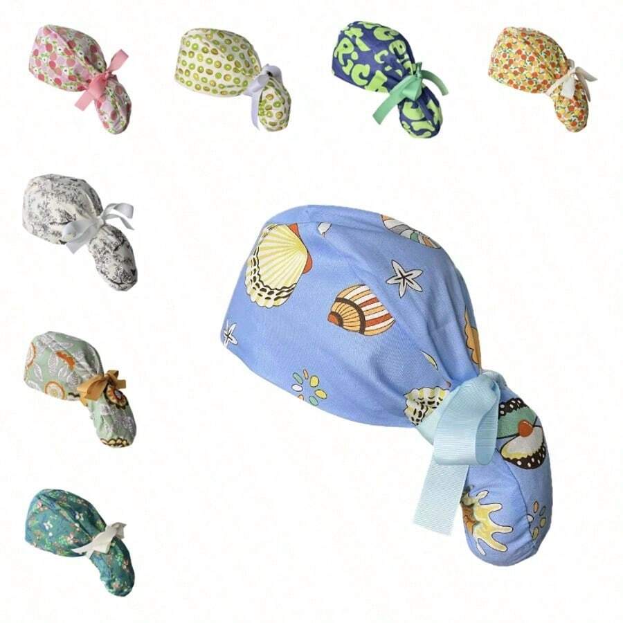Gorra de trabajo ajustable con cordón, estampado de dibujos animados - Sombrero con lazo - Ver 1