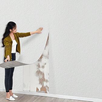 Self-Adhesive Wallpaper For Indoor Insulation And Cold Protection, DIY Linen Wallpaper Wall Sticker, Waterproof And Thickened Wall Stickers For Interior Warmth 3D Modern Style Decorative Wall Stickers Peel And Stick, Cuttable, Easy To Install