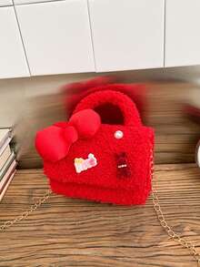 1pc Stylish Princess Sweet Style Red Mini Handbag, With Zipper Closure, Perfect For Storing Coins, Tissues, And Other Small Items. Available In Multiple Styles, Suitable For Teen Girls, And Ideal For Travel, Shopping It's Also An Ideal Holiday Gift For Friends. - Red - View 20