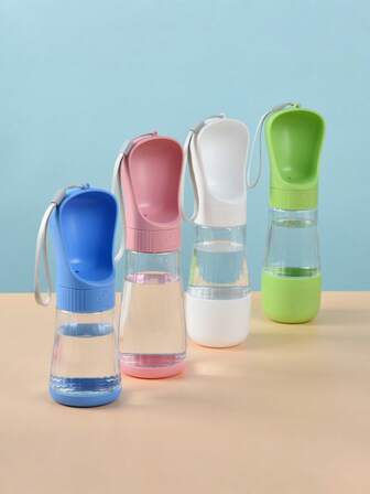 HOLAPET 1 pieza Botella de agua portátil para perros, apta para perros pequeños, medianos y grandes, recipiente de agua y comida 2 en 1, taza de bebida multifuncional, suministros para mascotas de viaje al aire libre