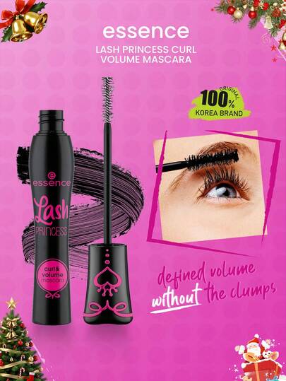 Essence 12毫升/0.4液盎司卷翘丰盈睫毛膏，富含纤维，轻盈不结块，卷翘丰盈，持久定型，打造自然卷翘效果