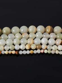 1 brin de perles de jade gemme de fleur naturelle pour la création de bijoux, perles rondes polies et lisses de jade de fleur de 4 mm, 6 mm, 8 mm, 10 mm pour la création de bijoux, DIY, bracelets, colliers, accessoires - Multicolore - Voir 4