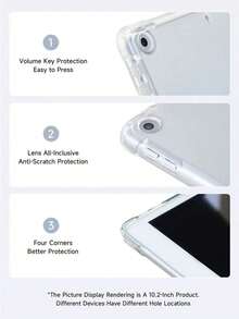 Ayotu Apple Minimal Color Block Case Compatible With Galaxy Tab/,9th/8th/7th Geration 10.2 Inch ,New 10th Geration Cover,With Auto Wake/Sleep,Four Corners Anti-Fall.Christmas Accessories.Beautiful Tablet.Beautiful Tablet. - 彩色 - 查看 6