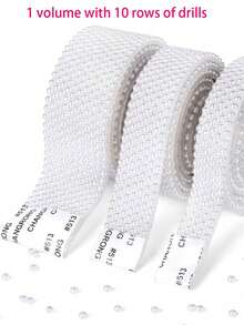 1pc 35-Inch Pearl & Diamond Self-Adhesive Rhinestone Sticker, DIY Jewelry Diamond Decor, Semi-Circle Pearl Diamond Belt Sticker