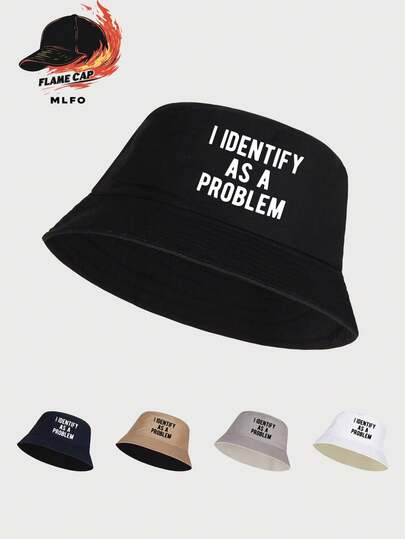 MLFO Soft, Lightweight, Breathable "I Think I'm A Problem" Graphic Bucket Hat, Unisex, Suitable For Streetwear, Casual Wear, Outdoor Activities, Perfect Gift For Humor Lovers, Multiple Colors Available