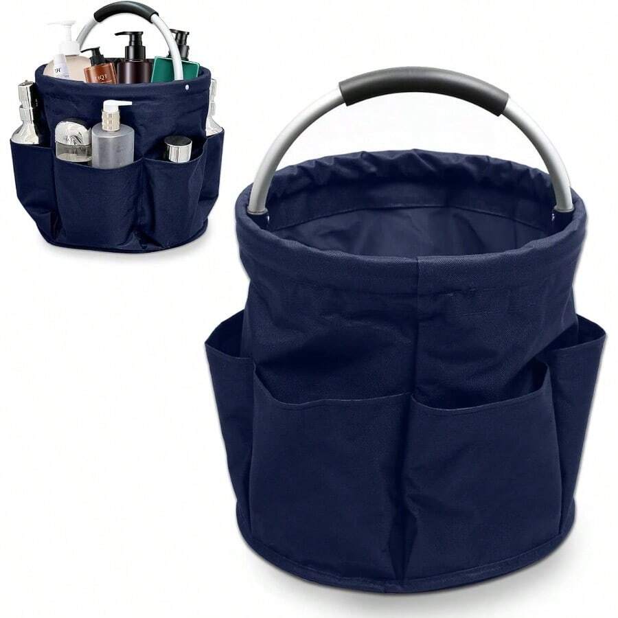 Canastas Organizadoras Para ArtíCulos De Limpieza Canasta Picnic Ce 17L Cestas Organizadoras De Tela Oxford Con 6 Bolsillos Exteriores y Asas Adecuada del Hogar Jardín Picnic Playa Azul Marino - Azulmarino - Ver 1