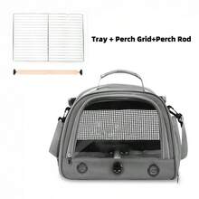 moorpet Ba lô du lịch cho vẹt có giá đậu, lưới kim loại, lồng vận chuyển thú cưng di động, phù hợp với phụ kiện lồng chim, lồng du lịch trong suốt, thích hợp cho vẹt mào, vẹt đuôi dài, vẹt Eclectus. - Nhiều màu - Xem 9