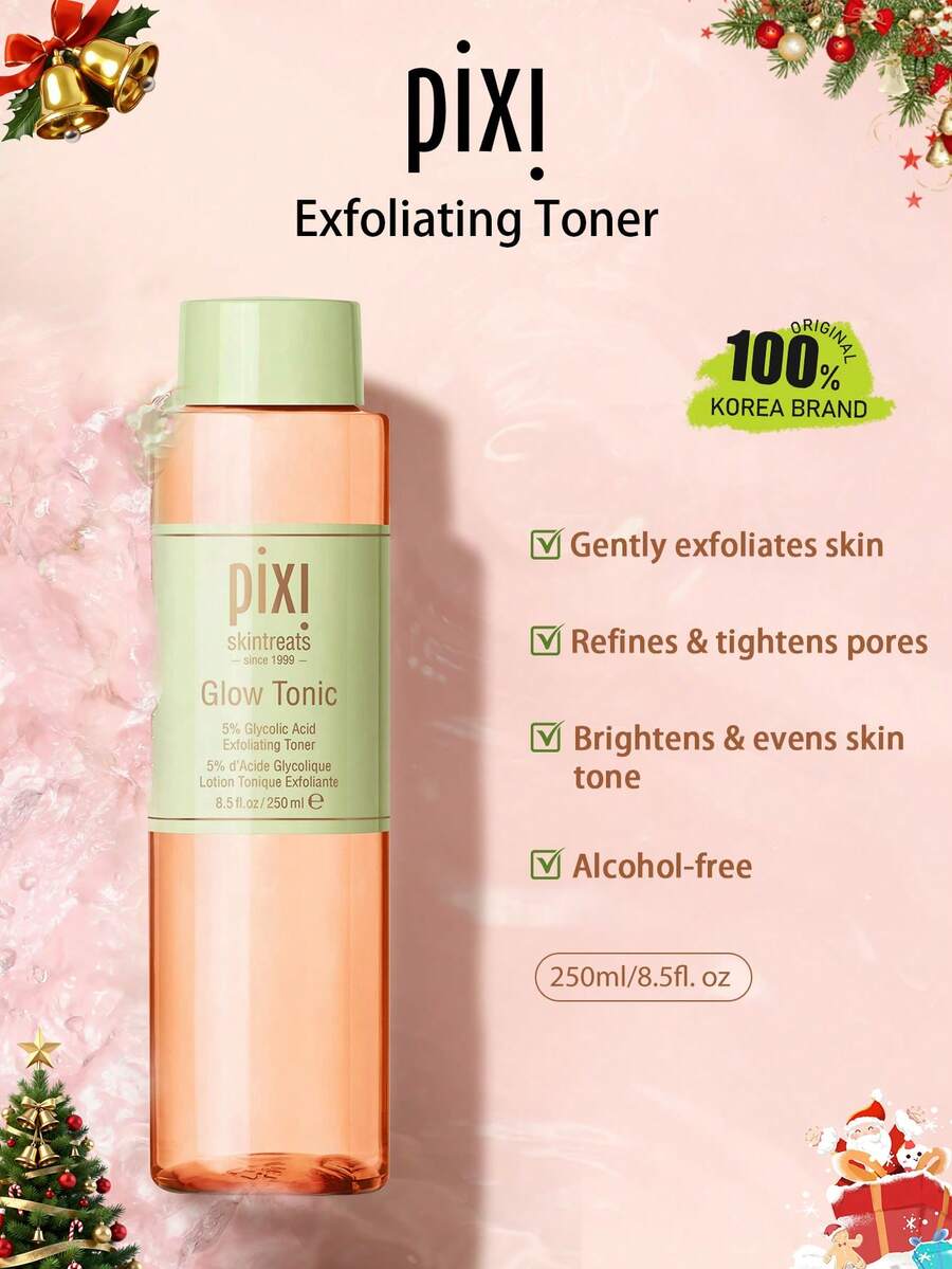 Pixi 250ml/8.18 Fl Oz 溫和去角質化妝水，提亮膚色、均勻膚調、清潔毛孔、改善肌膚紋理、舒緩保濕，輕盈不油膩，適合所有膚質