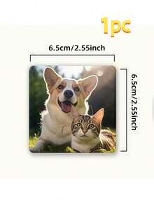 1pc Customizable Cartoon Style Photo Refrigerator Magnet - Personalized Photo Gift, Suitable For Halloween, Christmas, Wedding, Housewarming - Kitchen Decor Magnetic Sticker, Durable, Non-Fading, Removable, Reusable - Fits Any Metal Surface