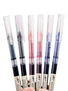 5 piezas Bolígrafos de tinta líquida de secado rápido, bolígrafos de tinta de firma de secado rápido, tinta negra/azul/roja de 0.5 mm, bolígrafos de bola para la escuela/oficina, bolígrafos neutros de papelería, bolígrafos finos para exámenes de estudiantes, bolígrafos de bola de vuelta al colegio - Multicolor - Ver 3
