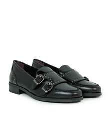 ZAPATO DE PIEL CON HEBILLAS DE MUJER APLAUSO SIERRA 22530 NEGRO - Noir - Voir 2