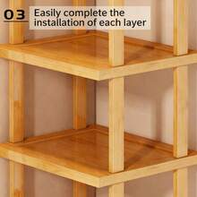 1set, Bamboo Shoe Rack - Vertical Shoe Rack For Small Spaces, Tall Narrow Shoe Rack Organizer For Closet Entryway Corner Garage And Bedroom,Skinny Shoe Shelf With Free Stackable DIY-Suitable For Various Rooms, Dormitories. - Multicolor - View 6