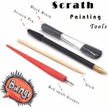 SiYear Scratch Paper Rainbow Painting Sketch City Series Night Scene Scratch Painting Creative Gift Scratchboard for Adult And with 4 Tools - como en la foto - Ver 5
