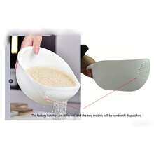 1 cái rổ lọc nước bằng nhựa, rổ lọc nước, rổ vo gạo, chậu rửa, rổ thoát nước, đĩa đựng trái cây có tay cầm, dụng cụ lọc nước nhà bếp gia dụng - Nhiều màu - Xem 11