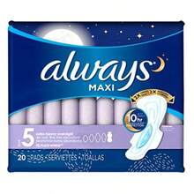 Always Extra Heavy Overnight Maxi Pads with Flexi-Wings - 20 Count - como en la foto - Ver 3