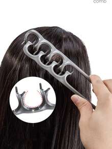 فرشاة شعر ذات ملمس، مشط تصفيف ذو ملمس ناعم لإضافة حجم للجذور والغرة، أسنان عريضة لزيادة حجم الشعر، تصفيفة شعر مجعدة وكثيفة، مشط تنعيم مناسب للرجال والنساء - متعدد الألوان - مشاهدة 7