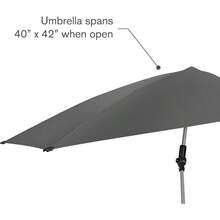 Sport-Brella Versa-Brella SPF 50+ Adjustable Umbrella with Universal Clamp - Gris - Ver 3