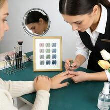 1个木制指甲油展示架，美甲艺术展览架，指甲油和凝胶指甲油展示板 - 彩色 - 查看 6