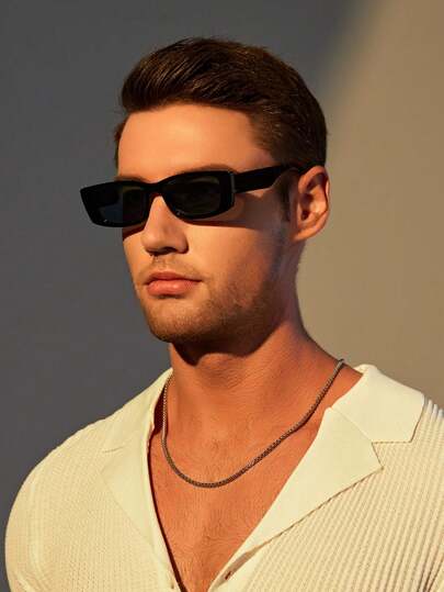 1件男士一体式多色运动风夸张街头科技朋克个性化科技未来主义时尚眼镜，适合日常生活户外骑行街拍酒吧俱乐部配饰