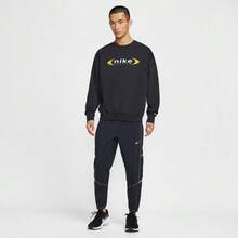 Nike Men's AS M NK DF RETRO FLC CREW Sweatshirt, Knit Hooded Sweatshirt IQ1659-010 - Black - View 4