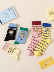 1 Coppia Di Calzini Divertenti Da Donna Con Motivi Di Animali cartoni animati, Calzini Novità, Regali Casual Unisex, Adatti Per Vacanze E Uso Quotidiano - Multicolore - Visualizzare 11