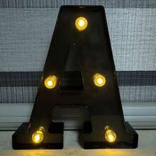 1 buah Lampu Dekoratif Huruf & Angka Hitam & Emas, Cocok untuk Acara Keluarga, Ulang Tahun, Lamaran, Pernikahan, Penggunaan Dalam/Luar Ruangan, Untuk Dewasa & Anak-anak, Desain Huruf Kreatif [Baterai Tidak Termasuk] - Lampu huruf - View 35