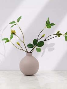 Rustic Style Resin Vase, Neutral Small Size, Suitable For Decorating Dining Table, Living Room, Shelves, Bookshelf And Foyer; An Excellent Home Decor And Holiday Gift. - Multicolor - View 12