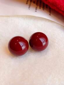 1 par o set de 5 colores de pendientes de perla minimalistas, artísticos y elegantes para mujeres, adecuados para fiestas de Año Nuevo, cenas formales, uso diario, bodas y otras ocasiones - Multicolor - Ver 8