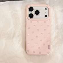 GUCADI 1pc Frosted Powder Pink Apple 17 ProMax Phone Case, Compatible With Iphone 15, 16, Cute, Girly, Creative, Geometric, Korean Style, Cartoon, Niche, Ins Style - Pink - View 12