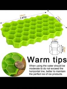 1pc 37-Cavity Honeycomb Silicone Ice Cube Tray With Lid, Reusable DIY Ice Mold